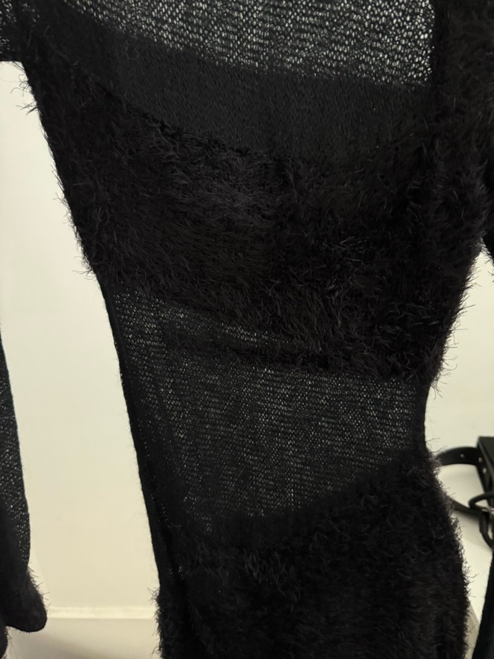 NBD Black Textured Long Sleeve Maxi Dress - Picture 4 of 4